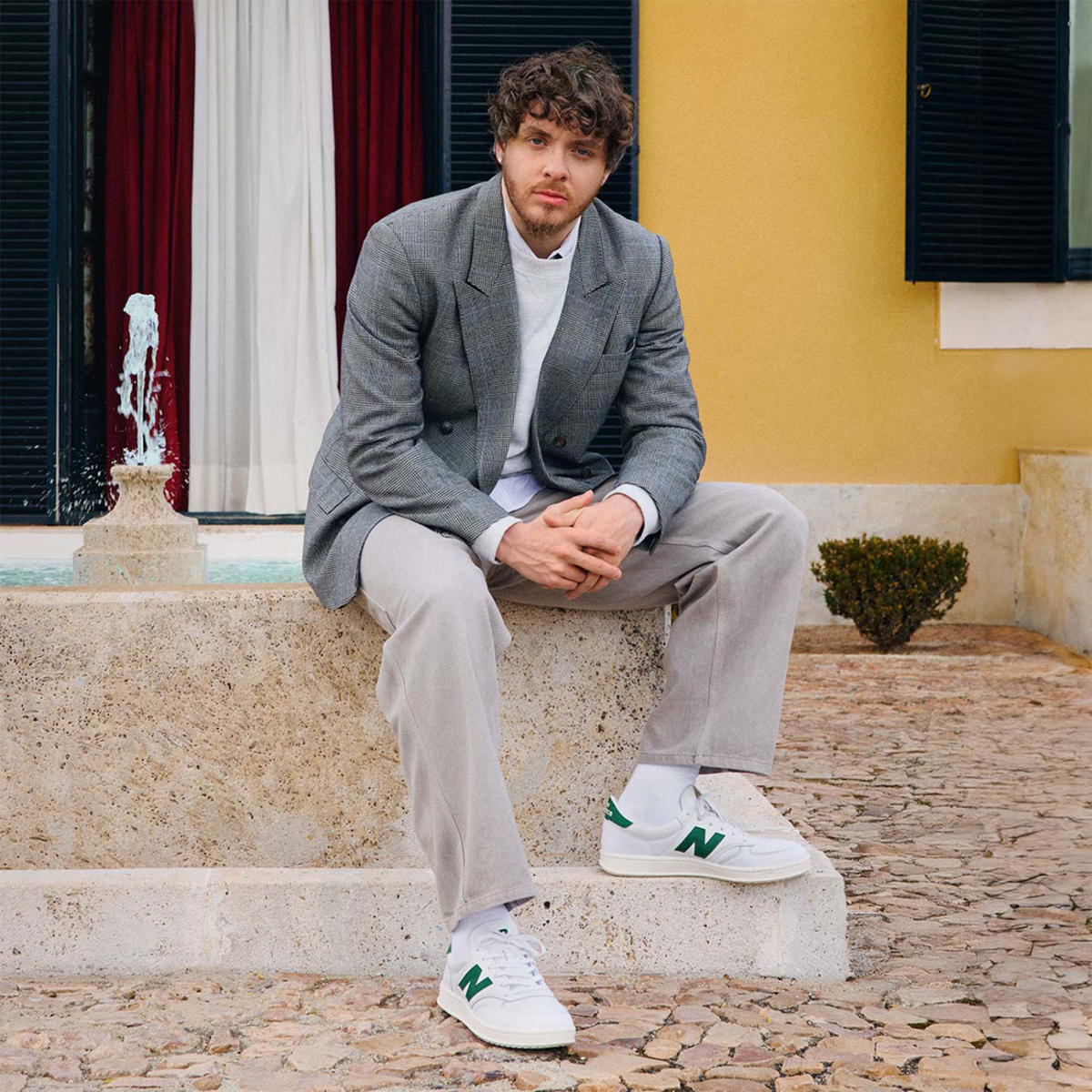 New Balance T500 White/Dark Alpine Green