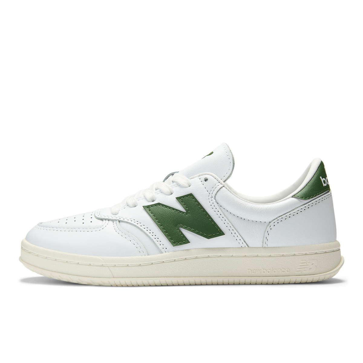 New Balance T500 White/Dark Alpine Green