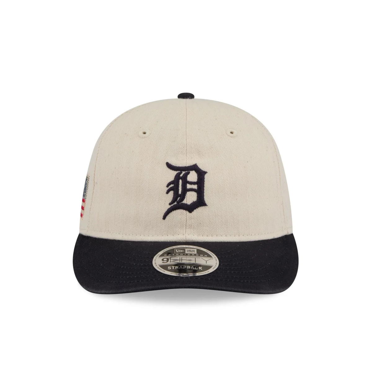 New Era American Herringbone 9Fifty Retro Crown Snapback Cap Detroit Tigers
