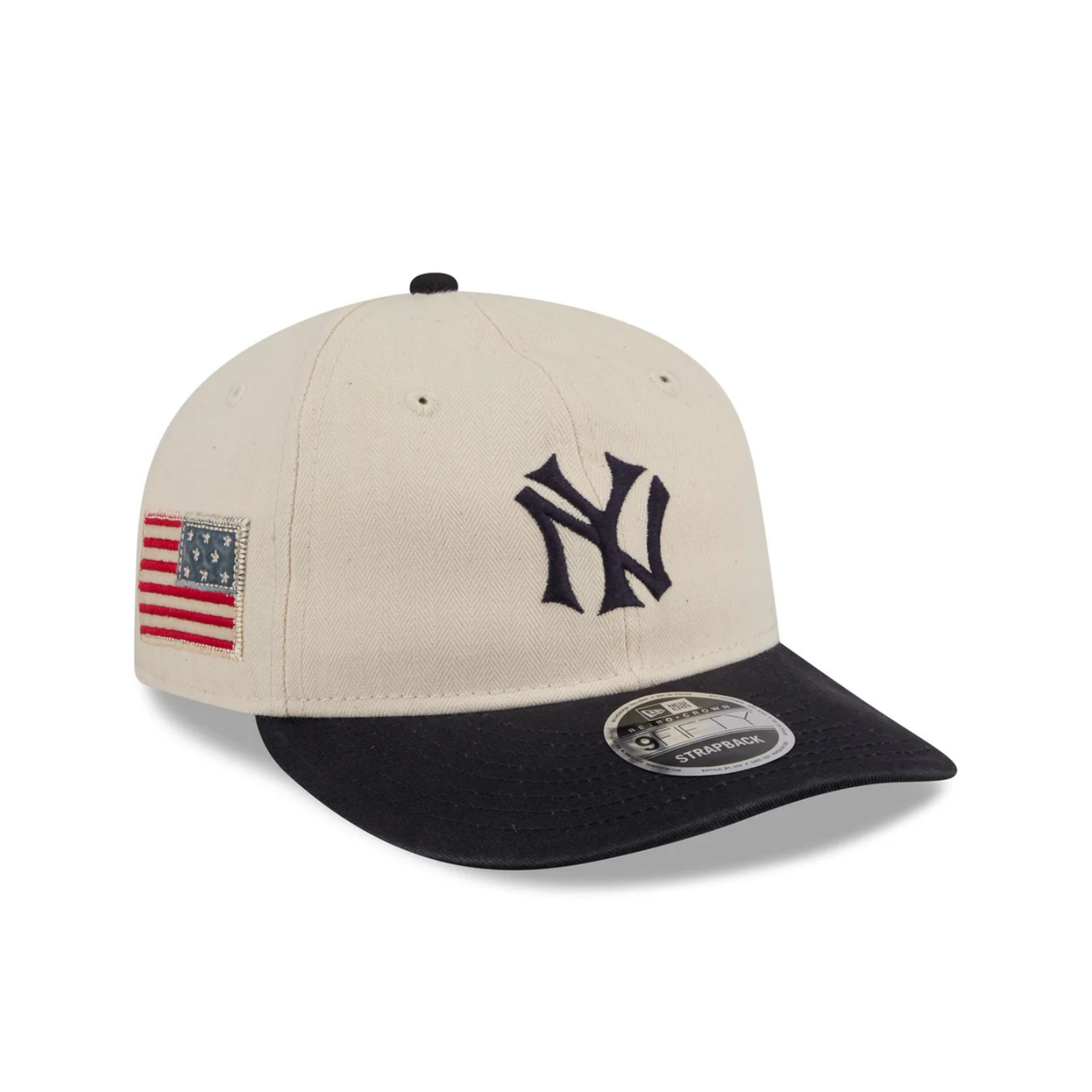 New Era American Herringbone 9Fifty Retro Crown Snapback Cap New York Yankee