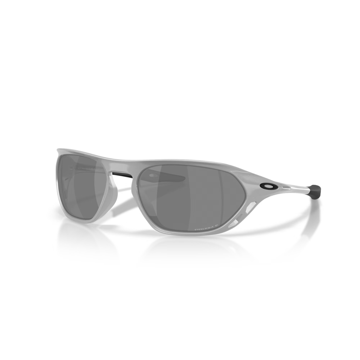 Oakley Cage Jacket Sunglasses X-Silver W/ Prizm Black Polarized Lenses