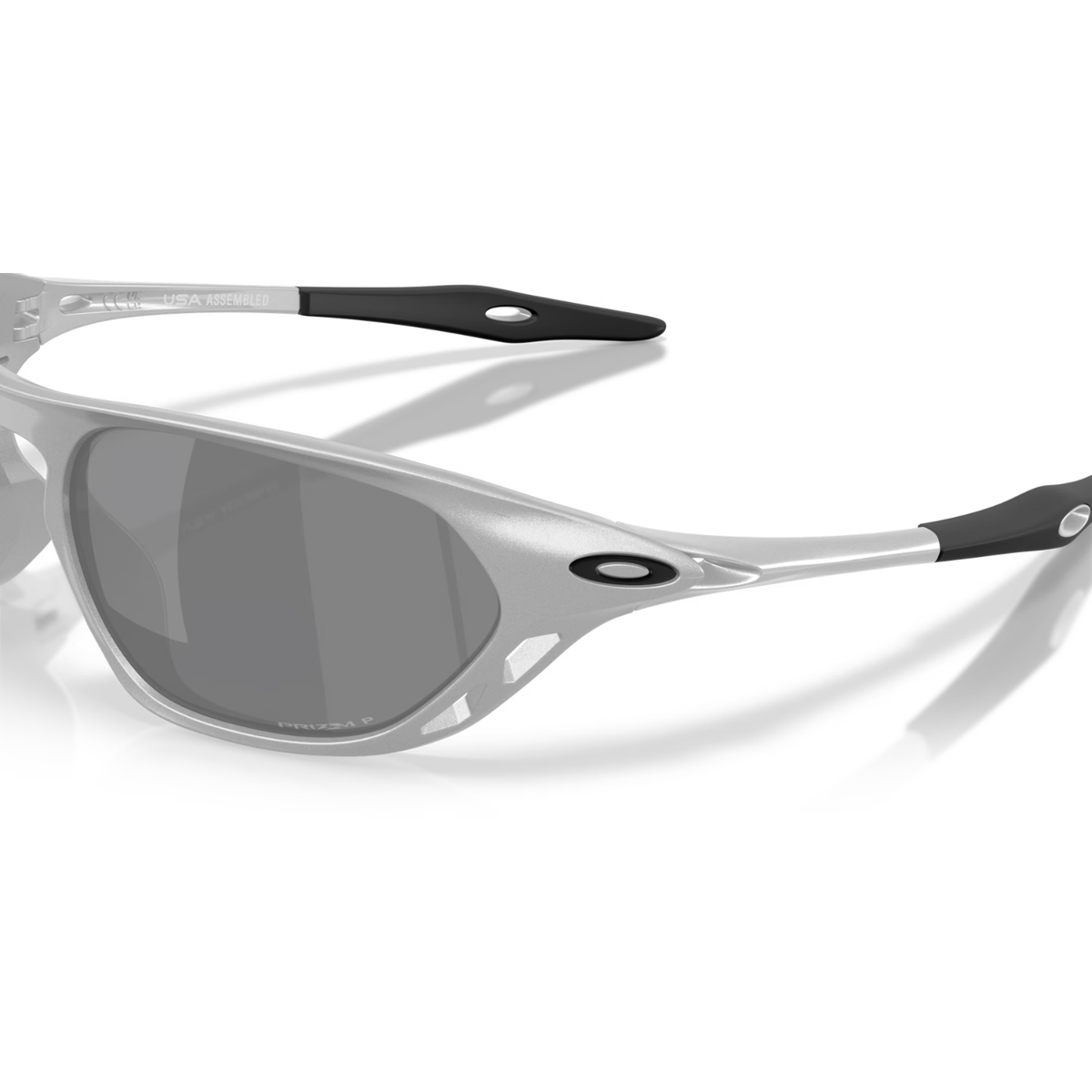 Oakley Cage Jacket Sunglasses X-Silver W/ Prizm Black Polarized Lenses