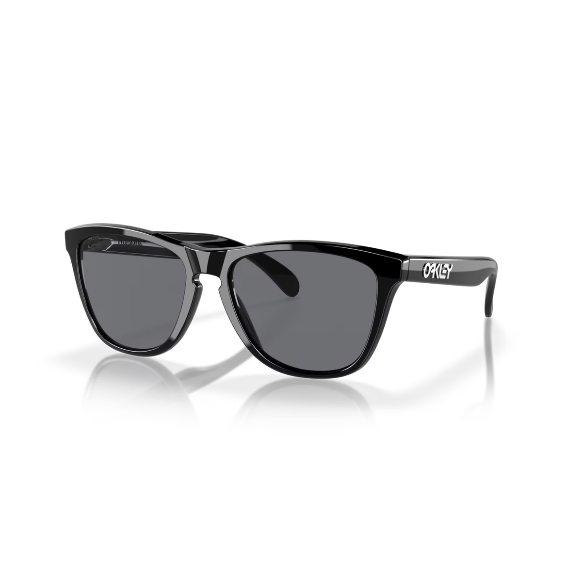 Oakley Frogskin Sunglasses Polished Black W/ Grey Lenses