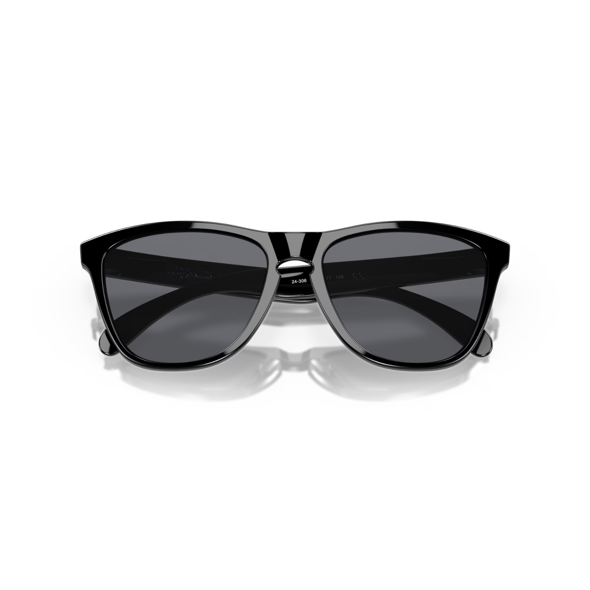 Oakley Frogskin Sunglasses Polished Black W/ Grey Lenses