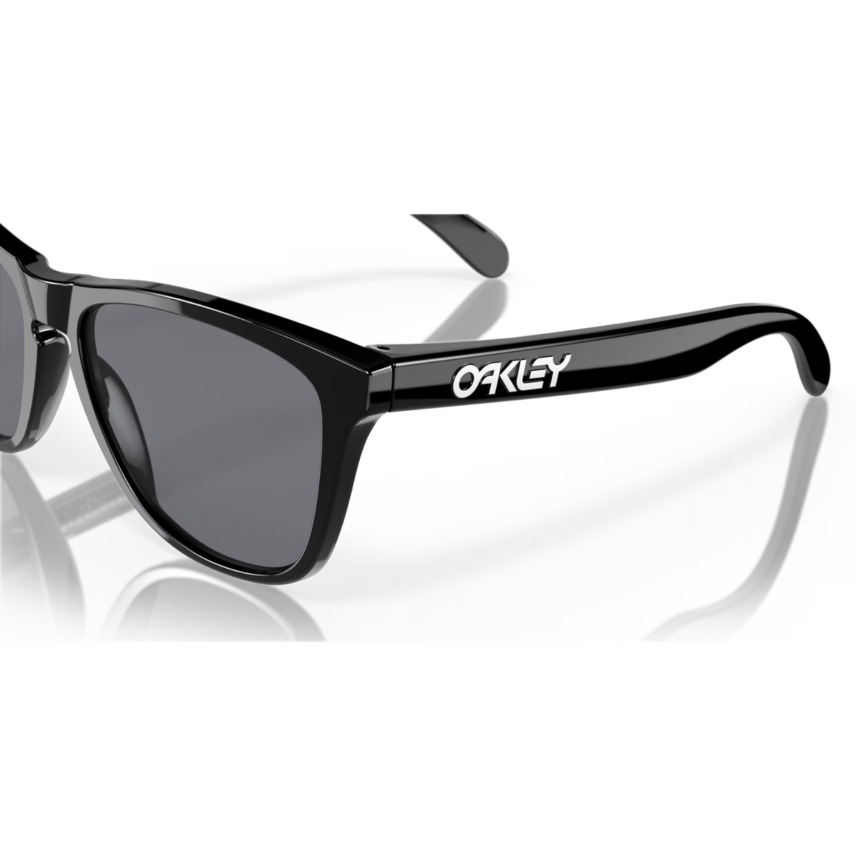 Oakley Frogskin Sunglasses Polished Black W/ Grey Lenses