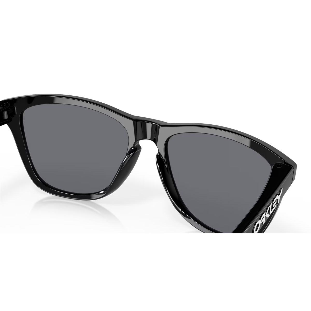 Oakley Frogskin Sunglasses Polished Black W/ Grey Lenses