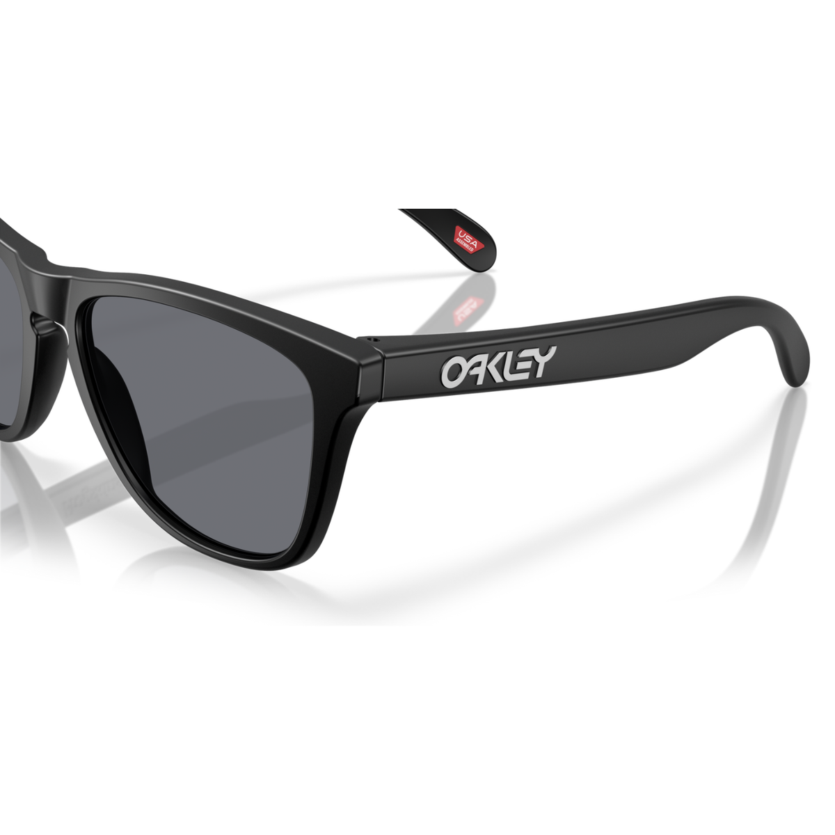 Oakley Frogskins Sunglasses - Matte Black W/ Grey Lenses 