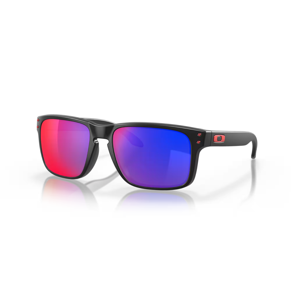 Oakley Holbrook Sunglasses Matte Black W/ Positive Red Iridum Lenses