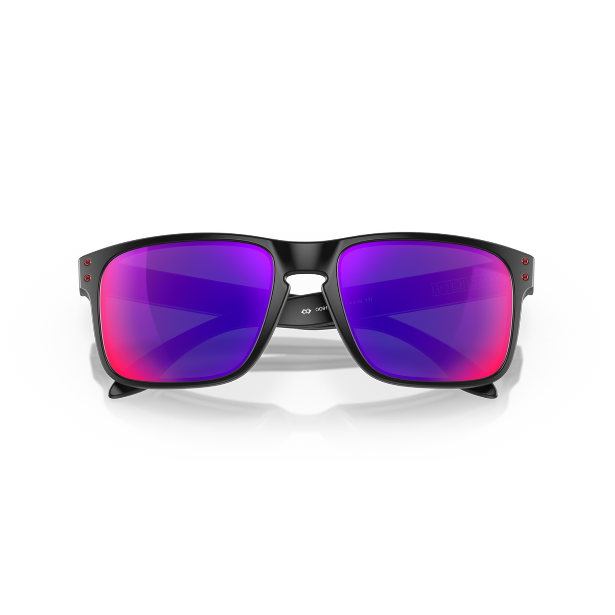 Oakley Holbrook Sunglasses Matte Black W/ Positive Red Iridum Lenses