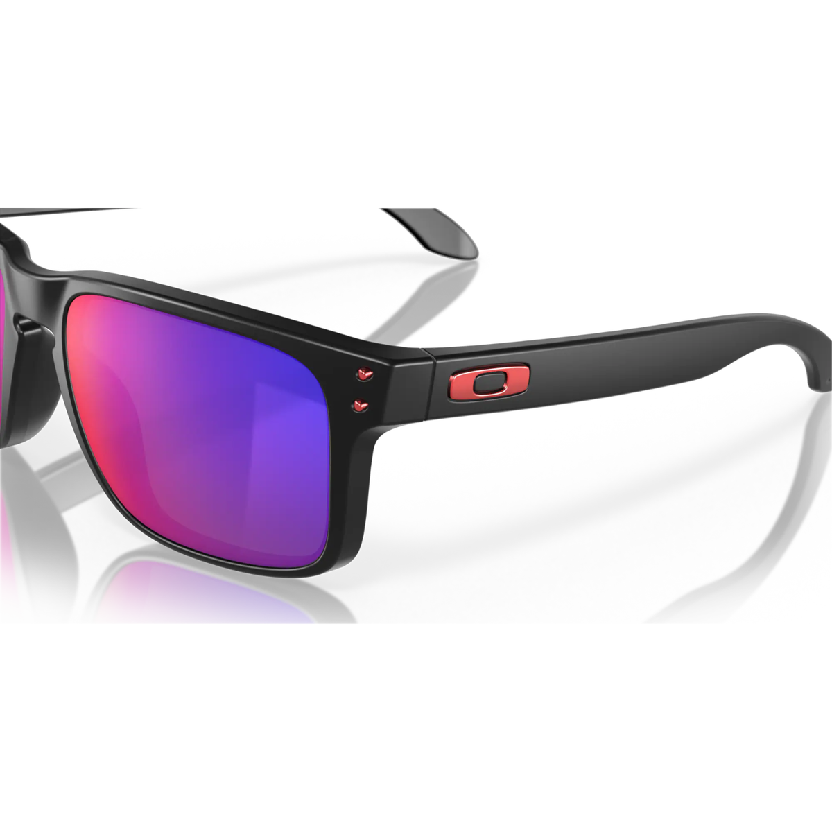 Oakley Holbrook Sunglasses Matte Black W/ Positive Red Iridum Lenses