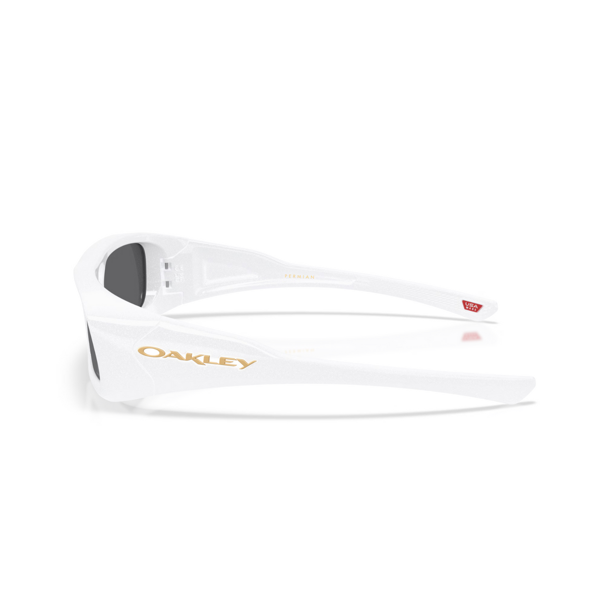 Oakley Permian Sunglasses Pearl White Frame W/ Prizm Black Lens