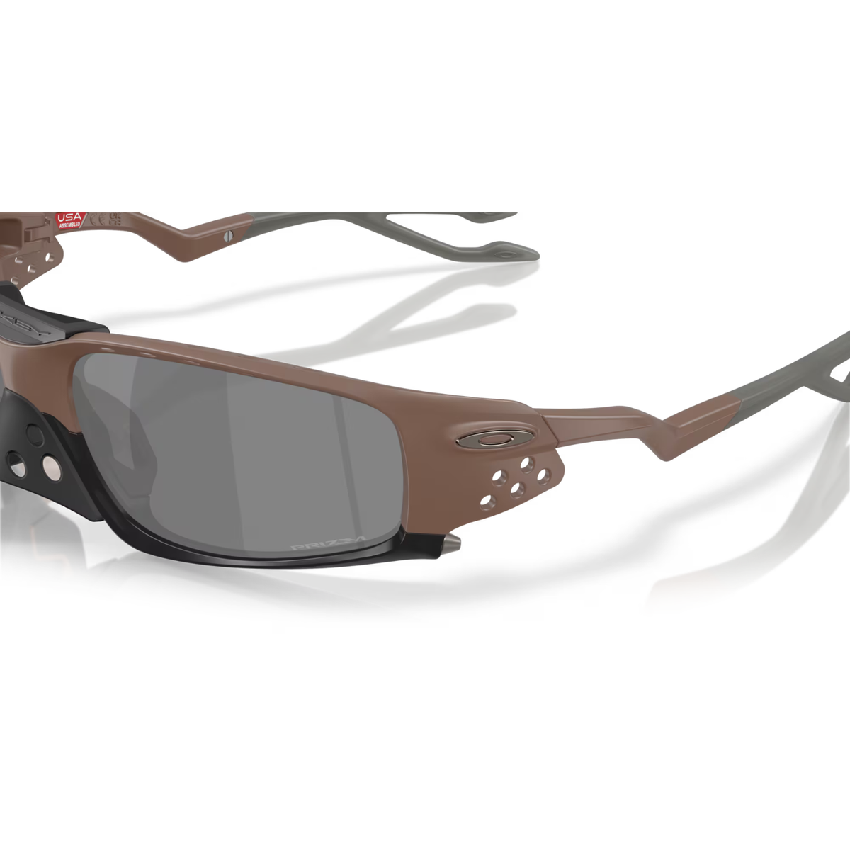 Oakley Plantaris SQ Sunglasses Matte Mahogany W/ Prizm Black Lenses