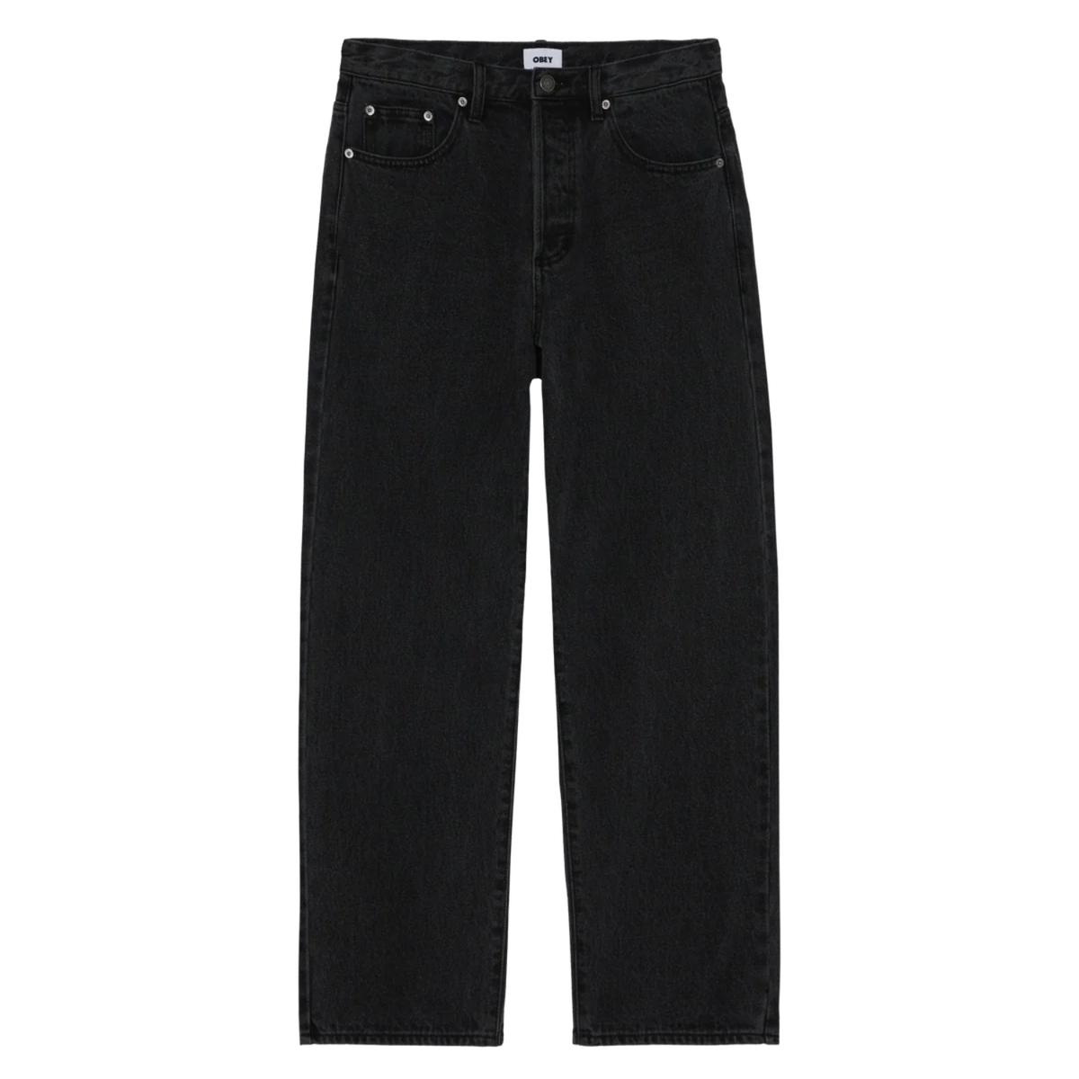Obey Boxcar Straight Leg Denim Faded Black