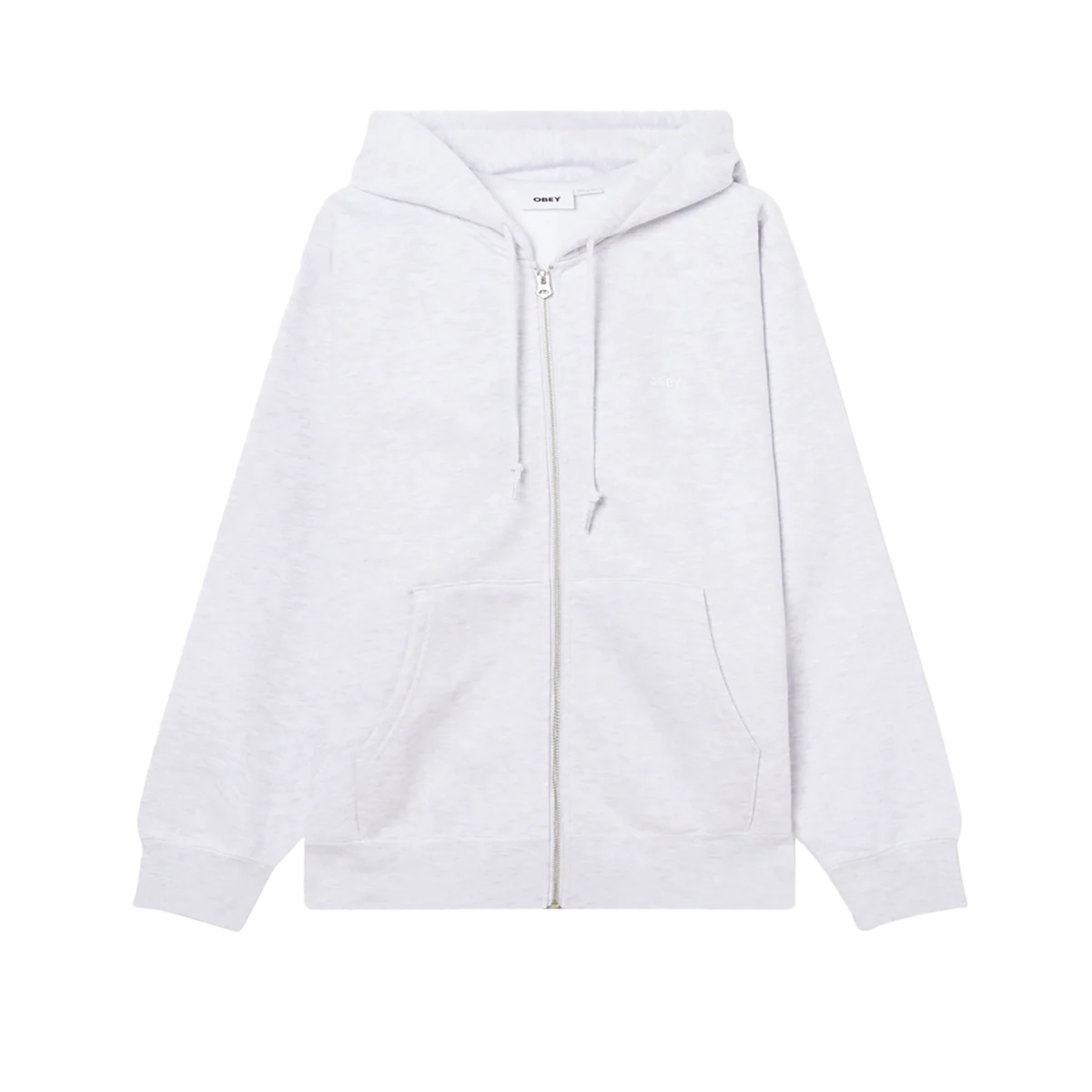 Obey EST Works Bold Zip Hood II Fleece Ash Grey