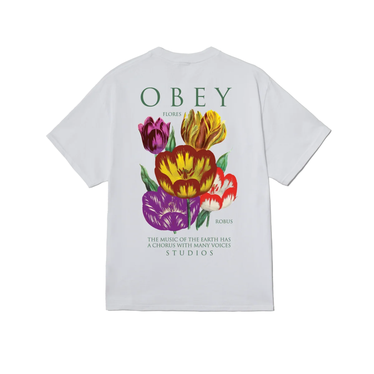 Obey Flores Robus Tee White