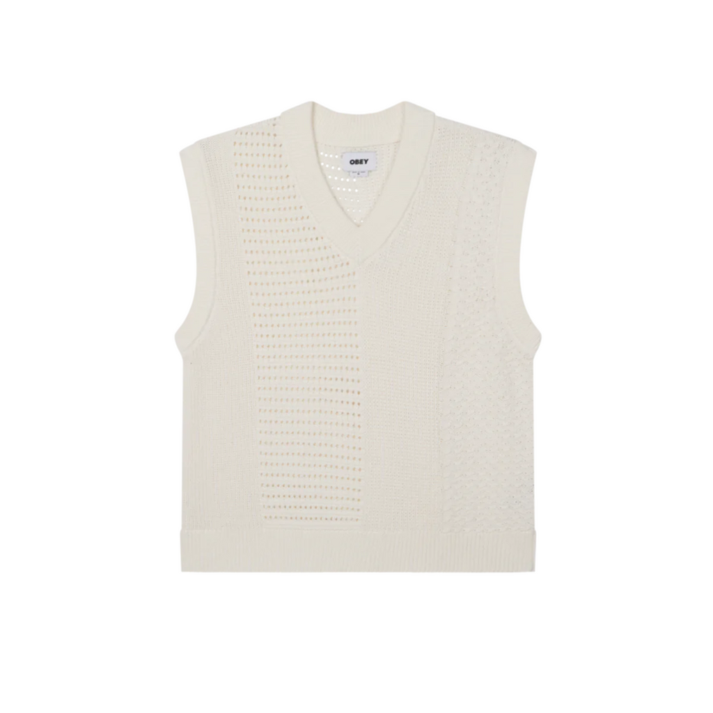 THETOE CHÂTELET KNIT VEST & PANTS セール Obey Garret Sweatyer Vest Cream I Momentum - Momentum Clothing