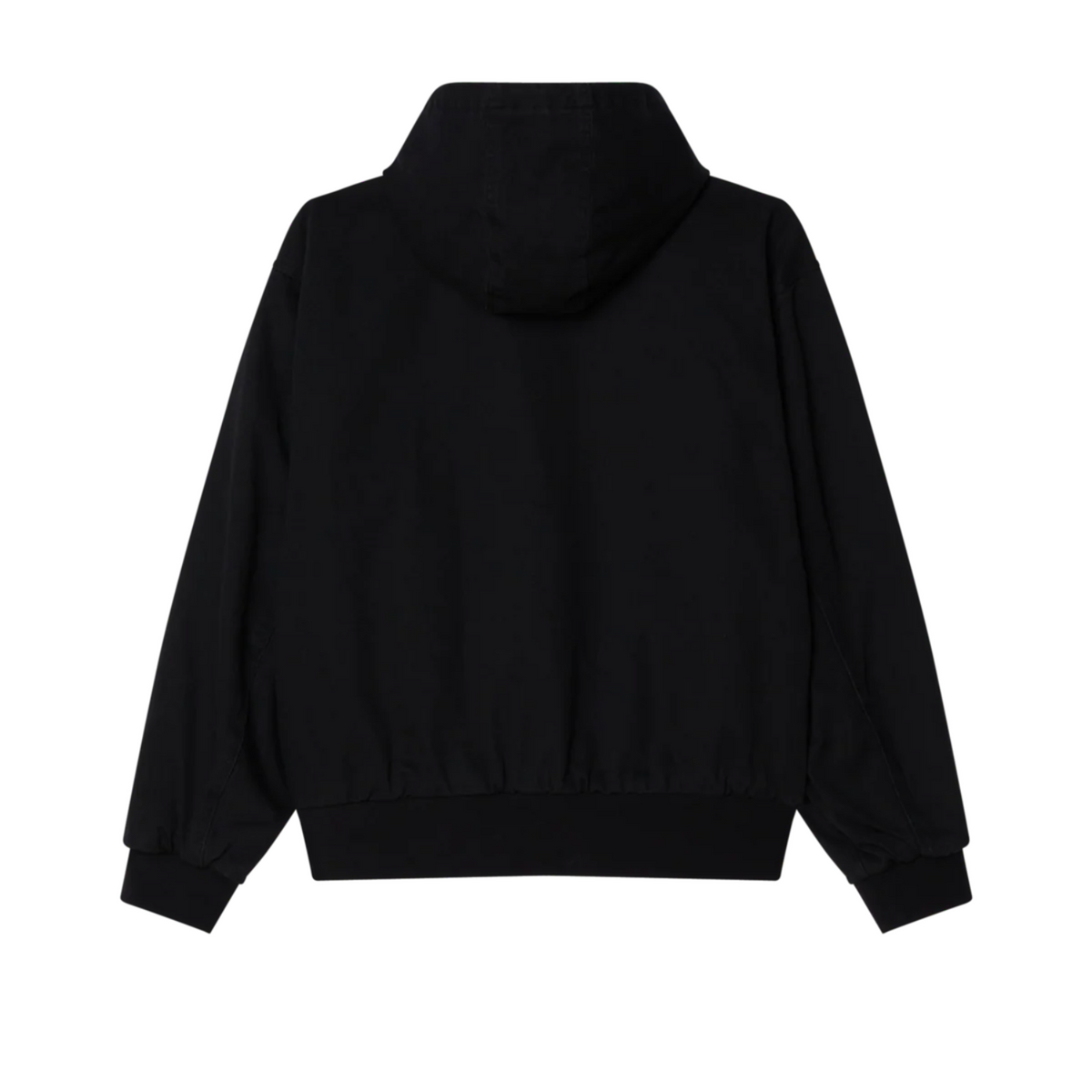 Obey Glen Zip Up Jacket Black Faded Wash