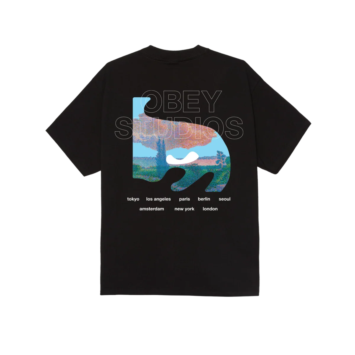 Obey Pastures Tee Black