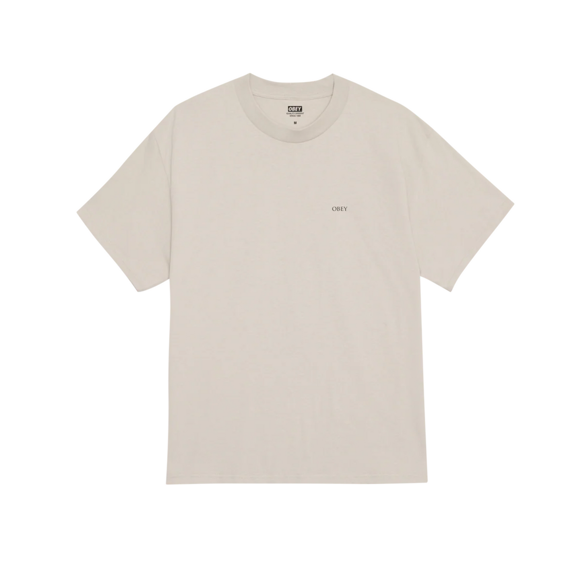 Obey Peace and Justice Statue Tee Silver Grey
