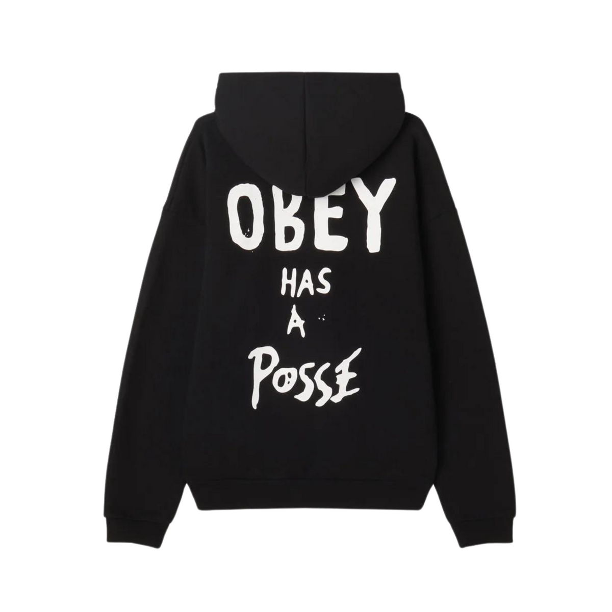 Obey Posse Extra Heavy Hood Fleece - Black