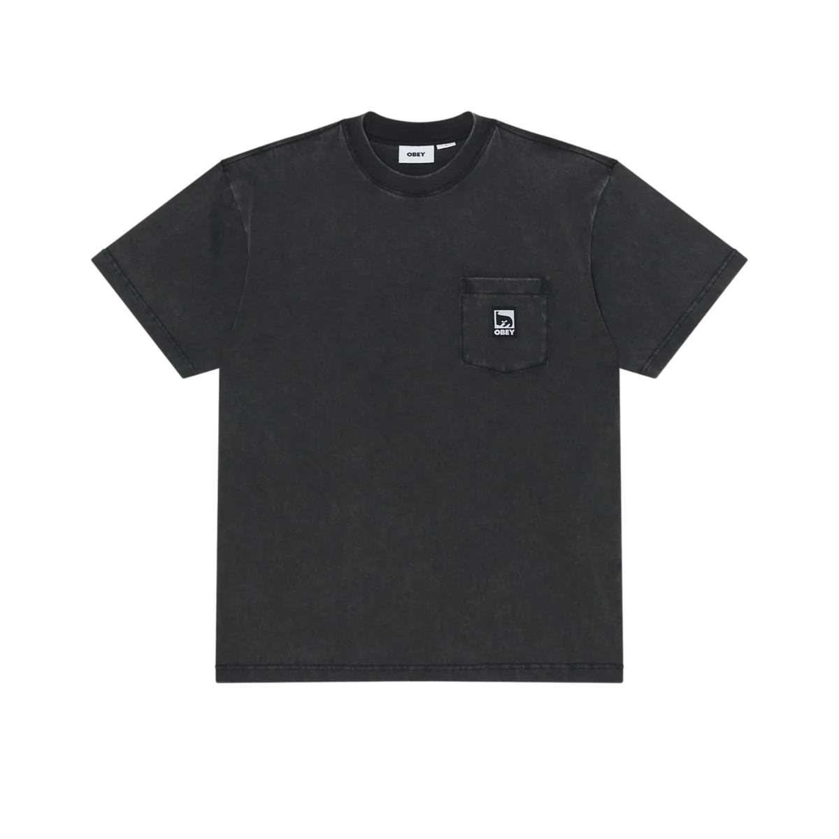 Obey Post Pocket Tee Dusty Black Limo 