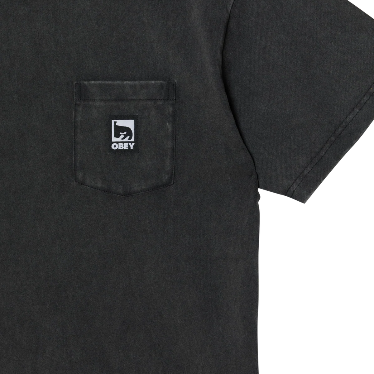 Obey Post Pocket Tee Dusty Black Limo 