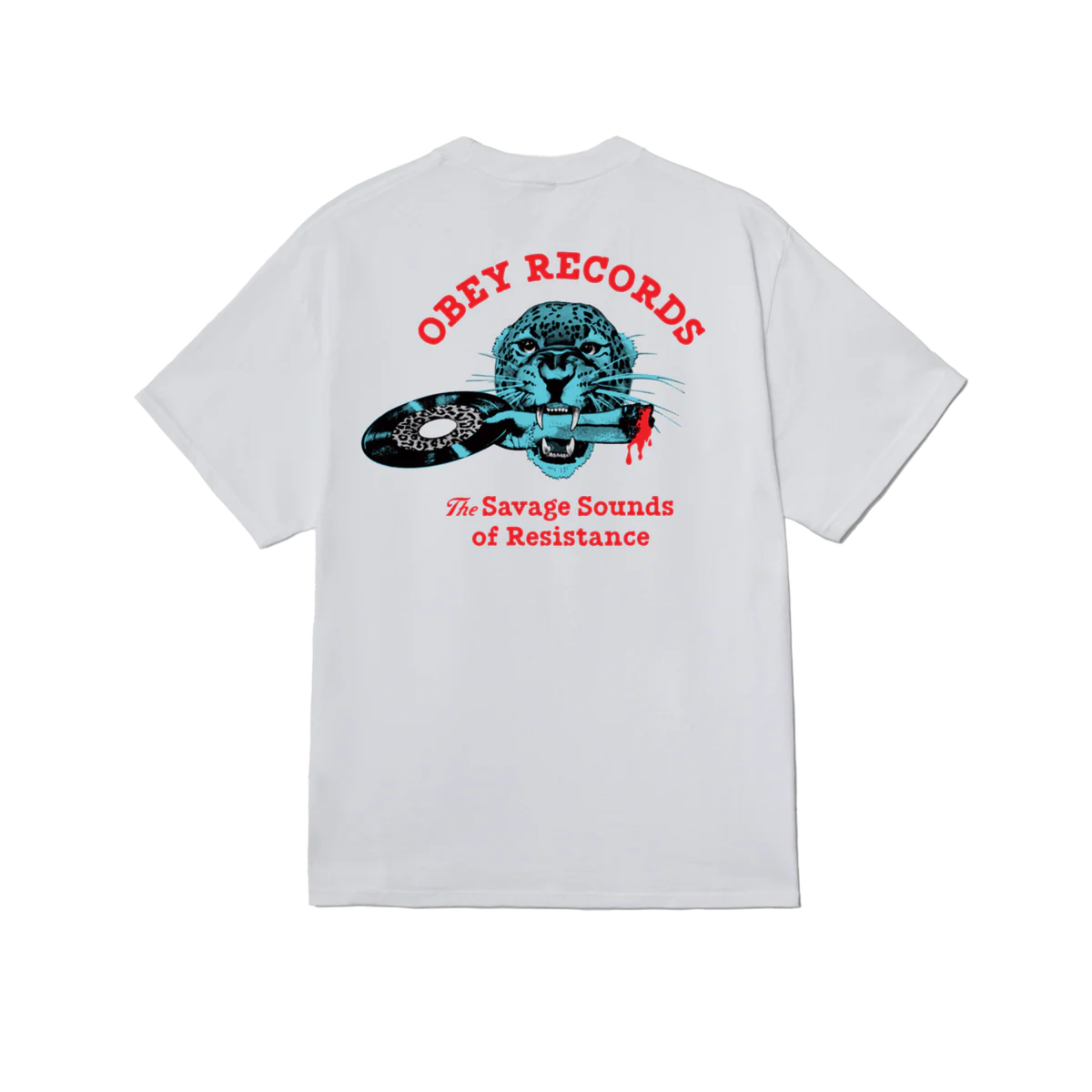 Obey Savage Sound Leopard Tee White