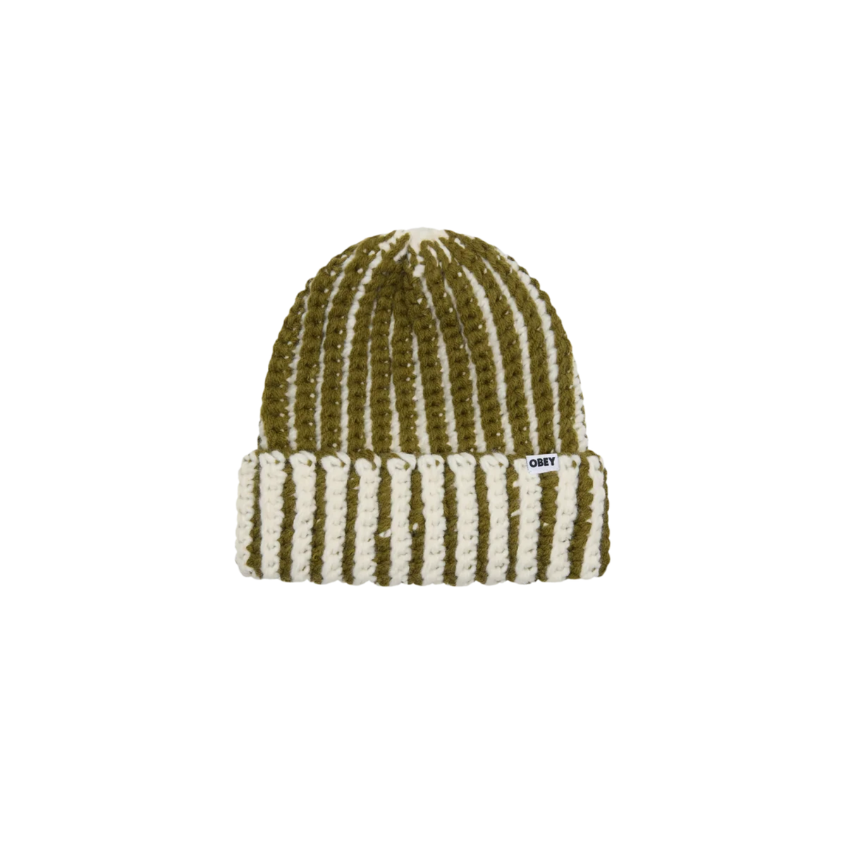 Obey Scout Chunky Beanie Moss Green Multi