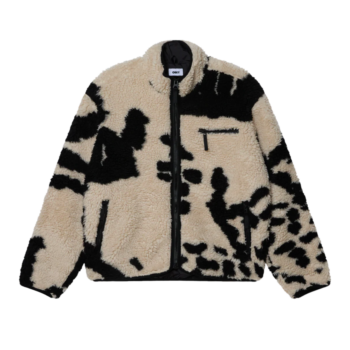 Obey Shaggy Sherpa Jacket Clay Multi