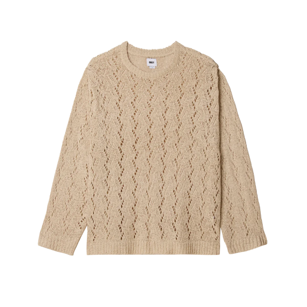 Obey Shimoda Tape Yarn Sweater Natural I Momentum - Momentum Clothing
