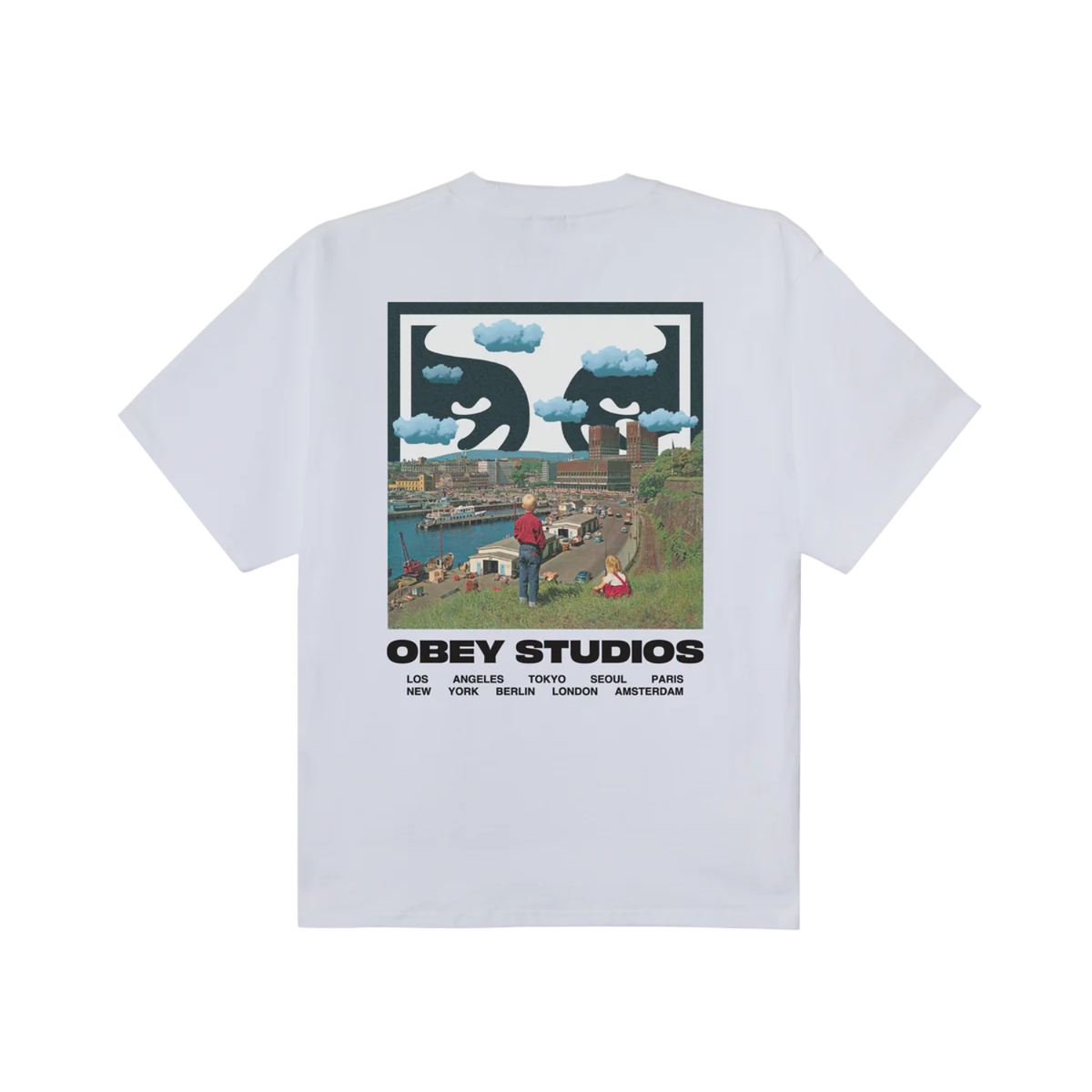 Obey Sky Face Heavyweight T-Shirt White