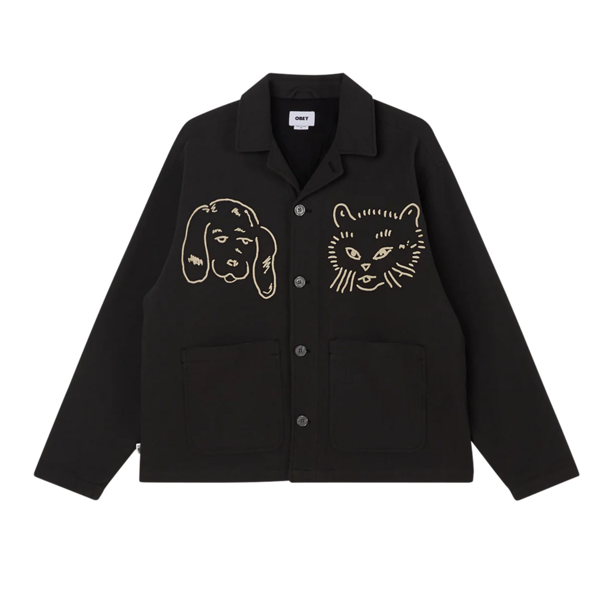 Obey Vesta Shirt Jacket Pirate Black