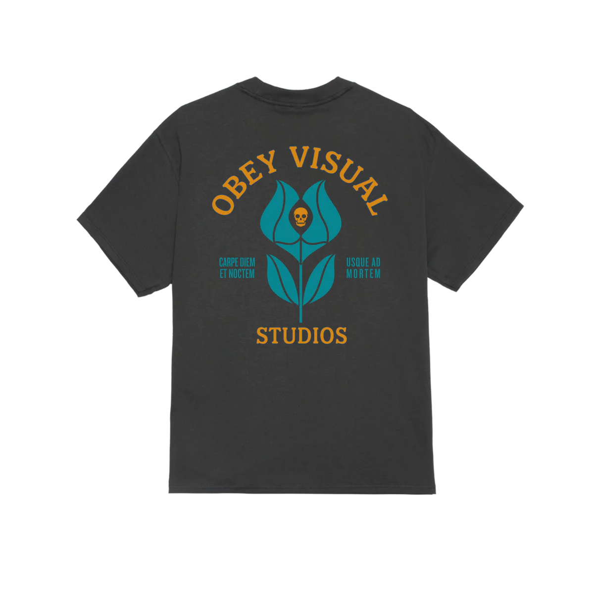 Obey Visual Studios Flower Tee Vintage Black