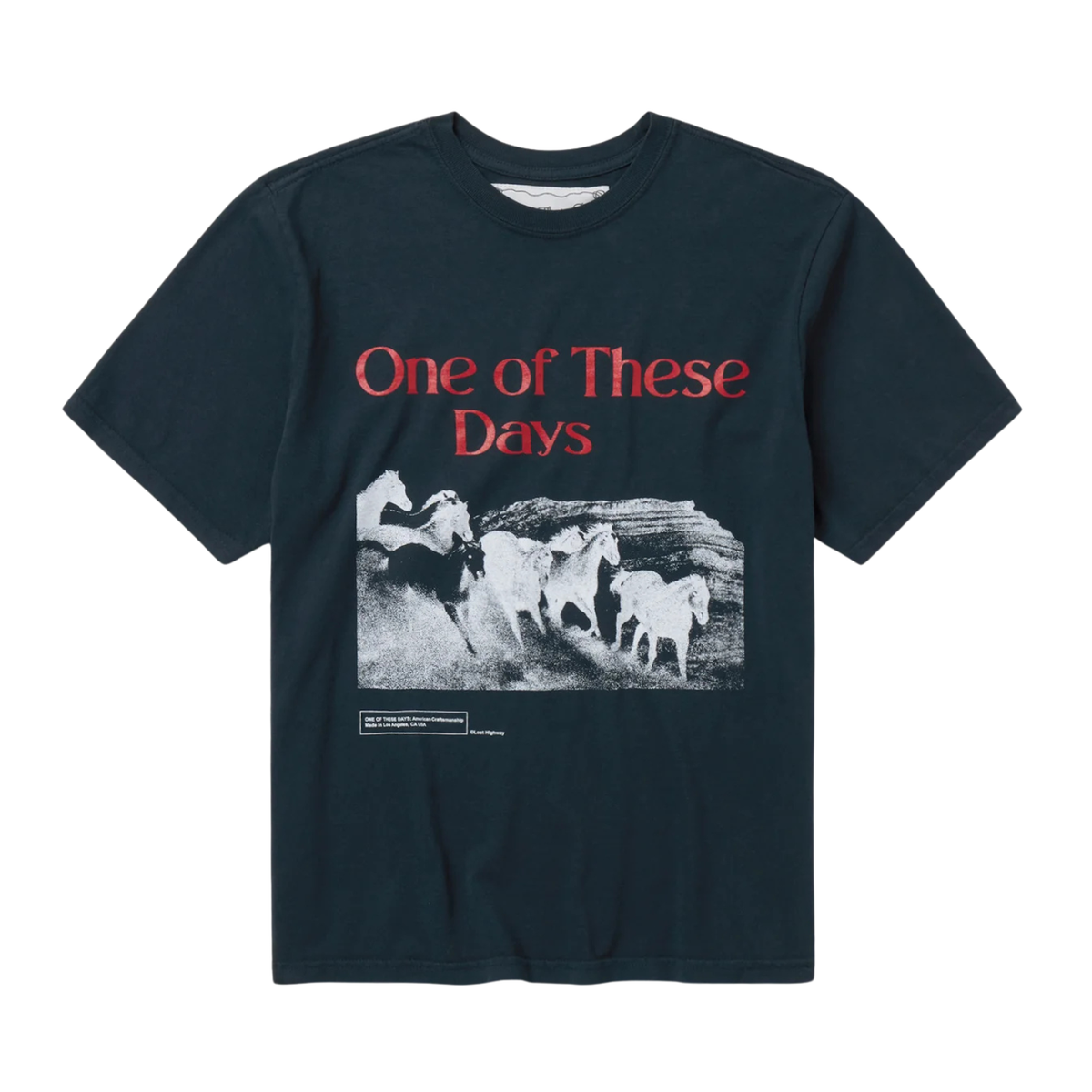 One of These Days Glad You're Here With Me T-Shirt Hard Washed Black