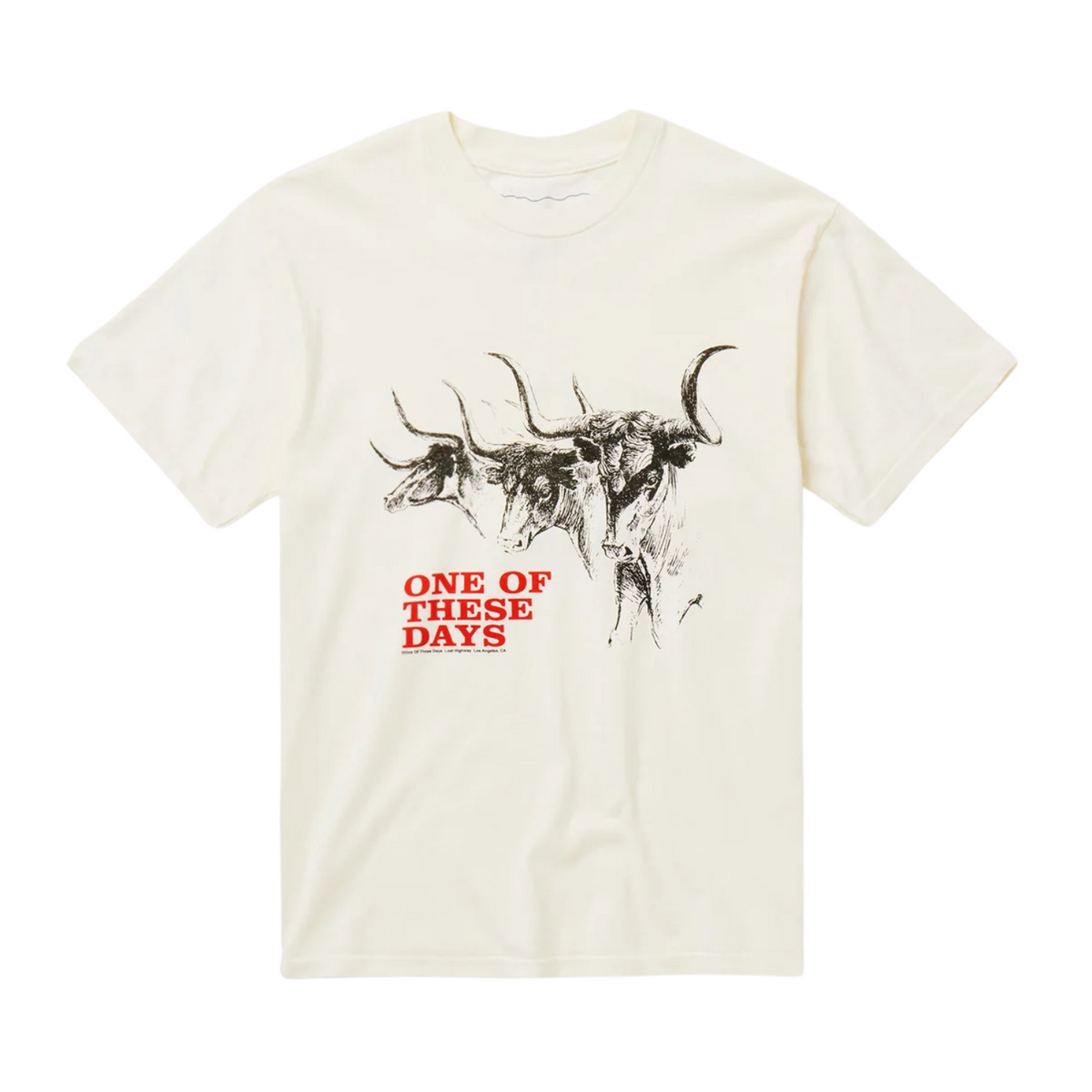 One of These Days Long Horn T-Shirt Bone