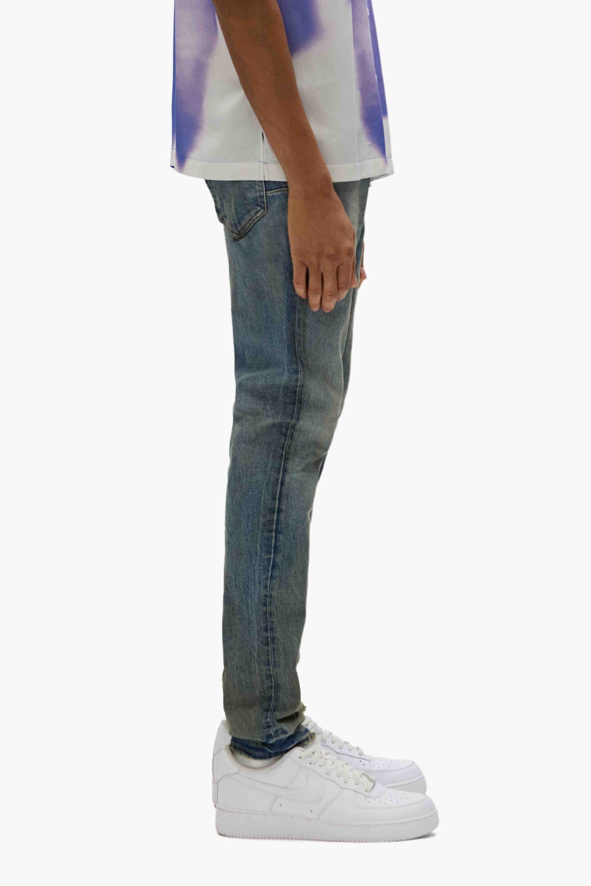 Purple Denim P001 Skinny Cracked Bronze Dark Indigo