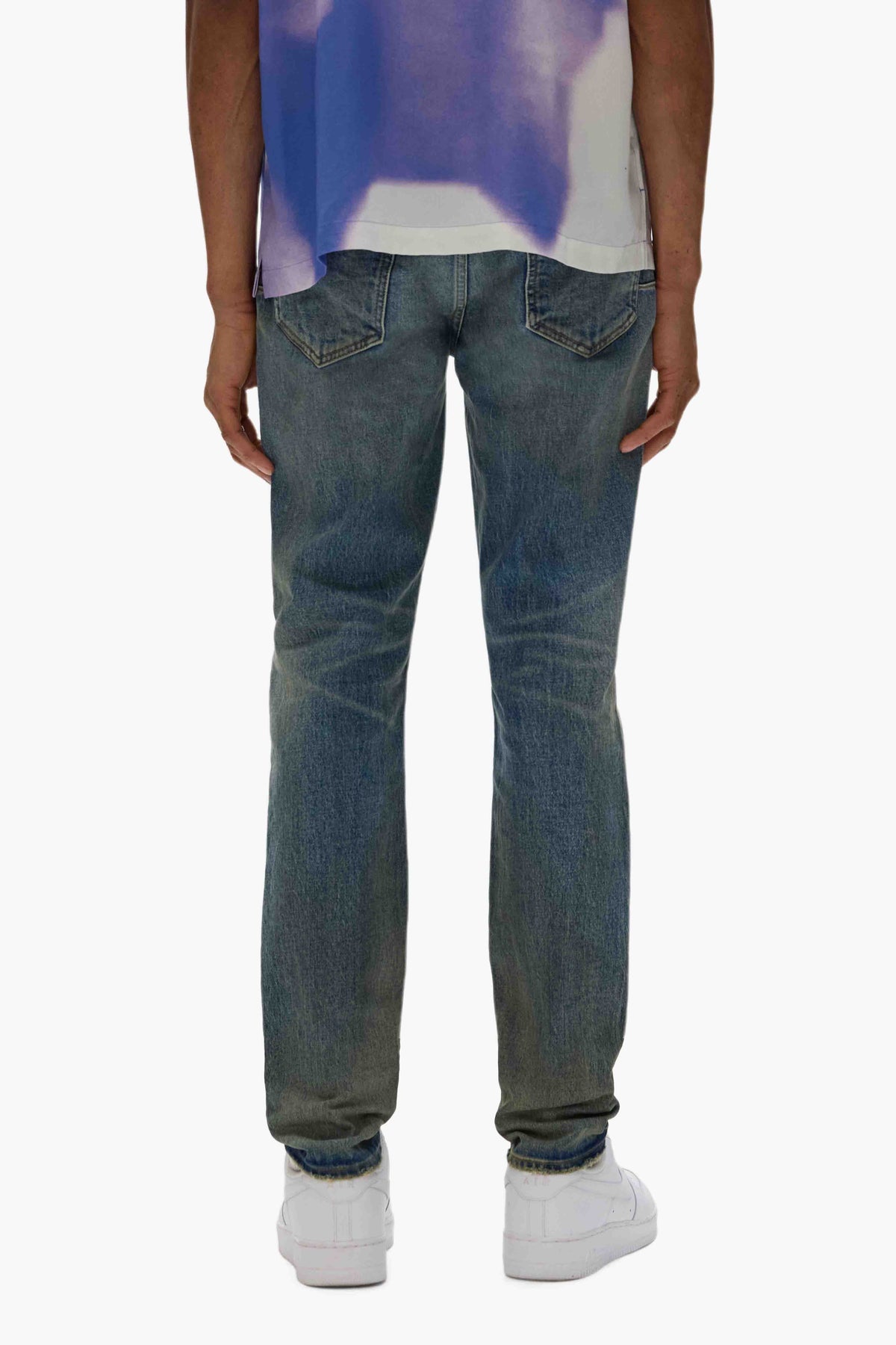 Purple Denim P001 Skinny Cracked Bronze Dark Indigo