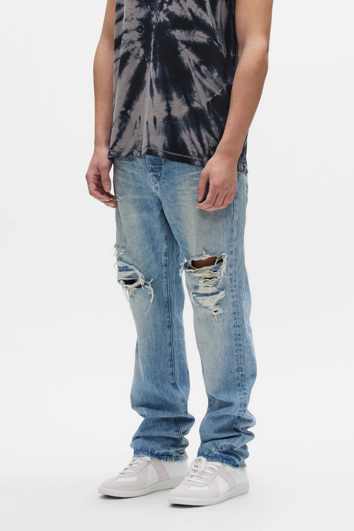 Purple P011 Garda Blowouts Jeans Light Indigo