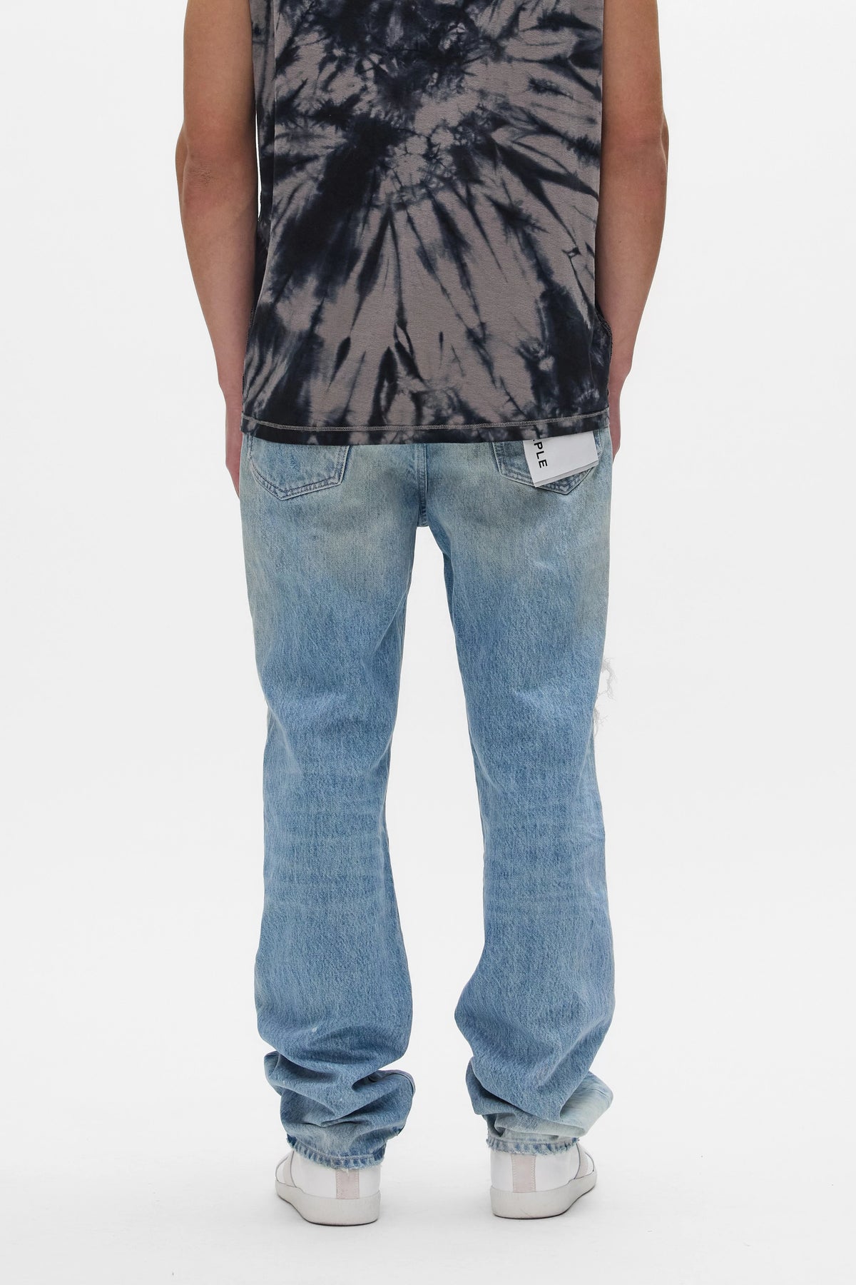 Purple P011 Garda Blowouts Jeans Light Indigo