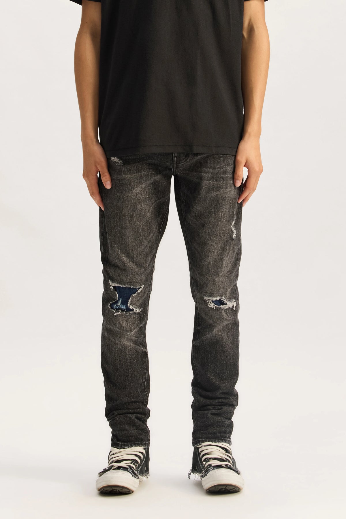 Purple P001 Skinny Indigo Black