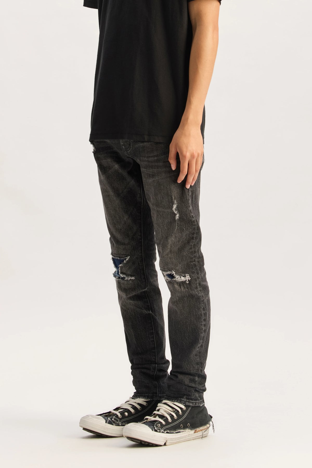 Purple P001 Skinny Indigo Black