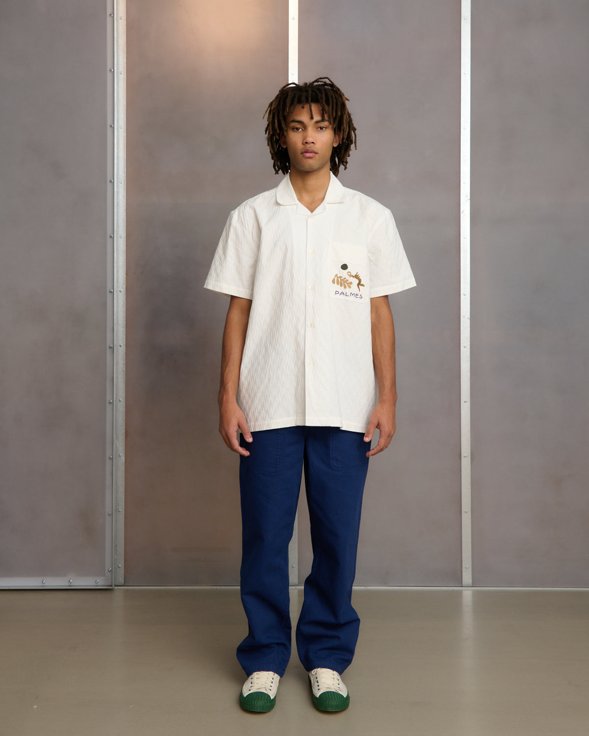 Palmes Gardens Short-Sleeve Shirt Off White