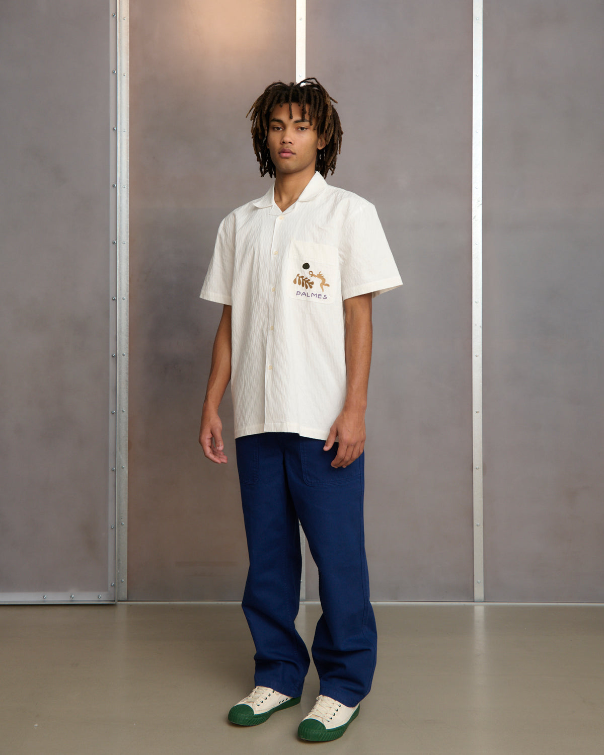 Palmes Gardens Short-Sleeve Shirt Off White