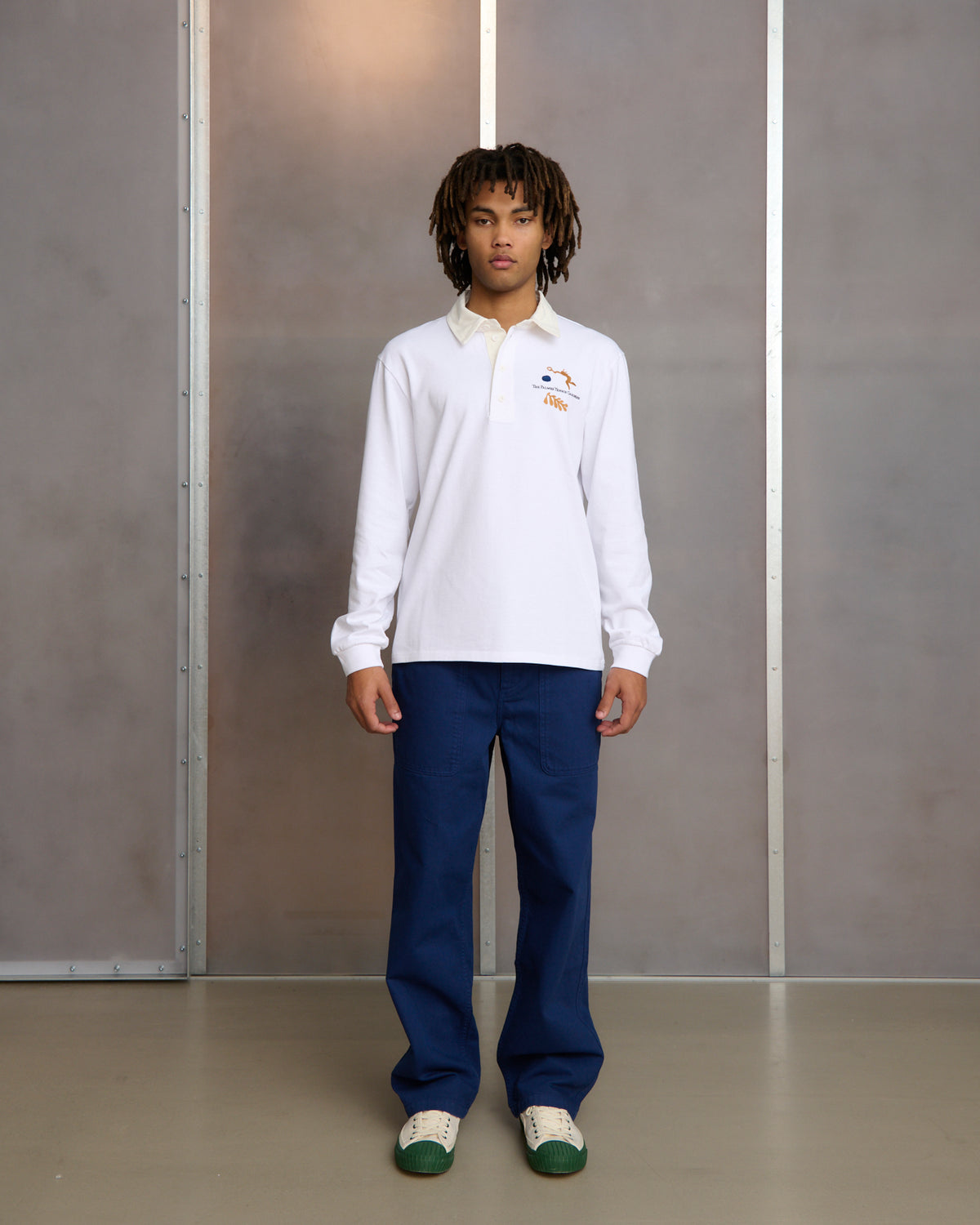 Palmes Gardens Rugby Shirt White