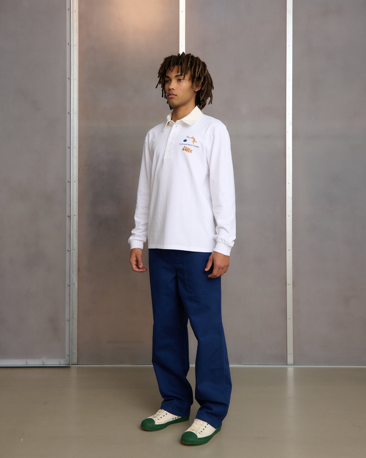 Palmes Gardens Rugby Shirt White
