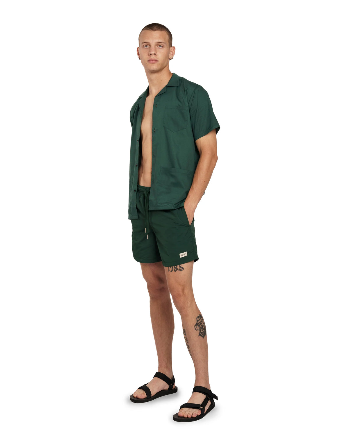 Bather Solid Swim Trunks - Pine