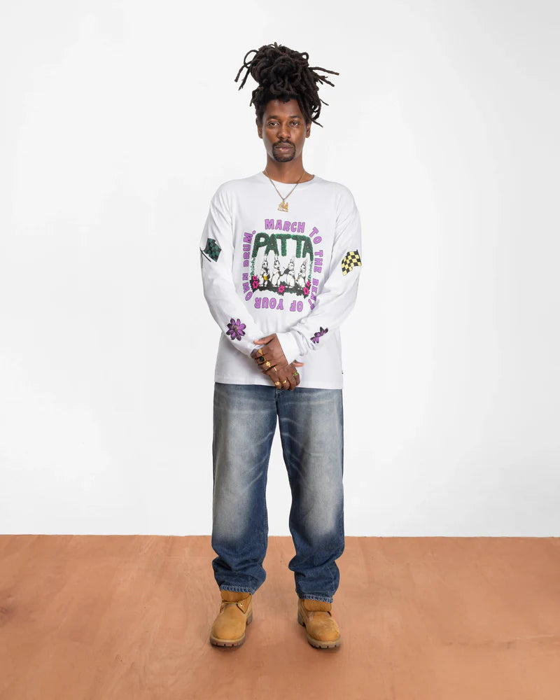 Patta Own Your Own Mind Long Sleeve T-Shirt White