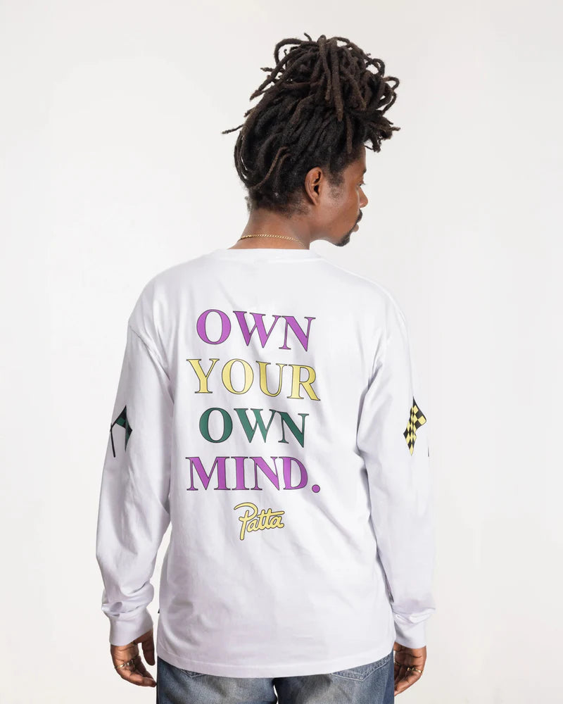 Patta Own Your Own Mind Long Sleeve T-Shirt White