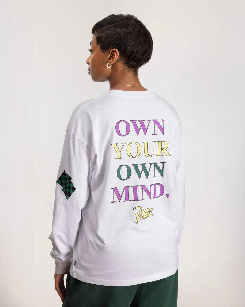 Patta Own Your Own Mind Long Sleeve T-Shirt White
