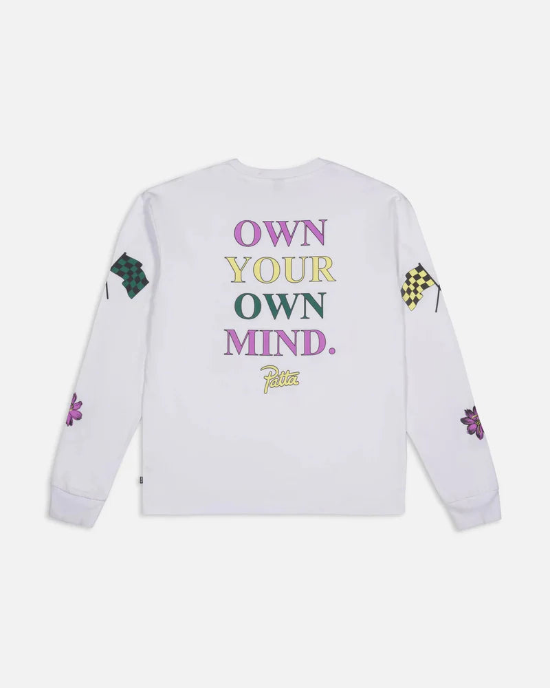 Patta Own Your Own Mind Long Sleeve T-Shirt White